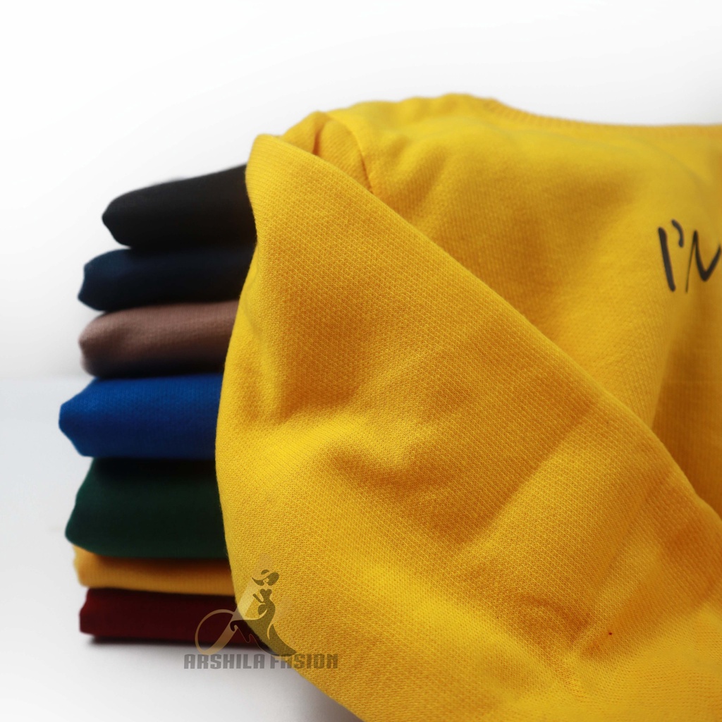 SWEATER POLOS ANAK TANPA KUPLUK SABLON IM OKAY