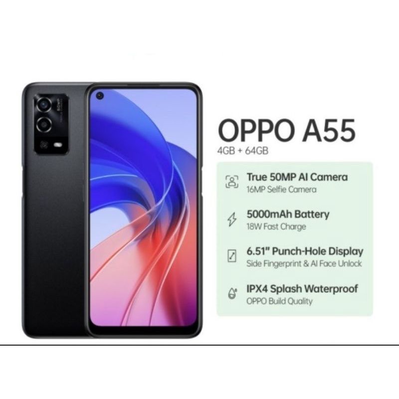 hp oppo A55 ram 4gb rom 64gb