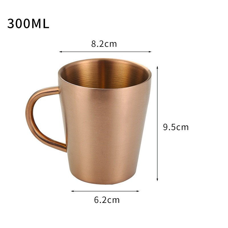 Mi.more Mug Stainless Steel 304 300ml Gold/Rosegold Double Layer