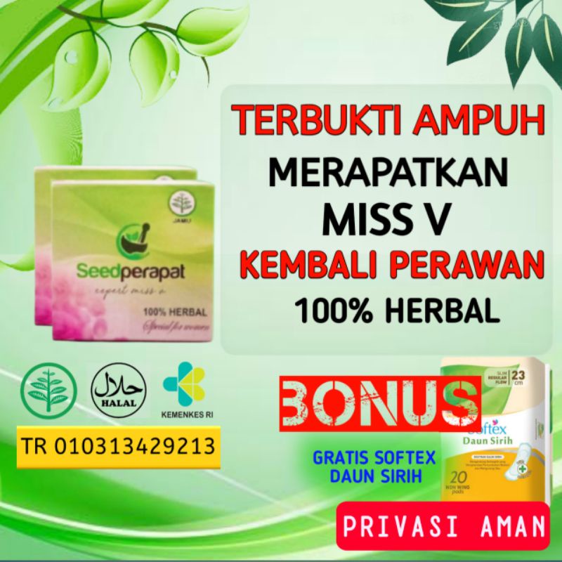 SEED PERAPAT Perapat Miss V BPOM Permanen Perapet Miss Rapet Pil Jamu Rapet Miss V Vagina Merapatkan