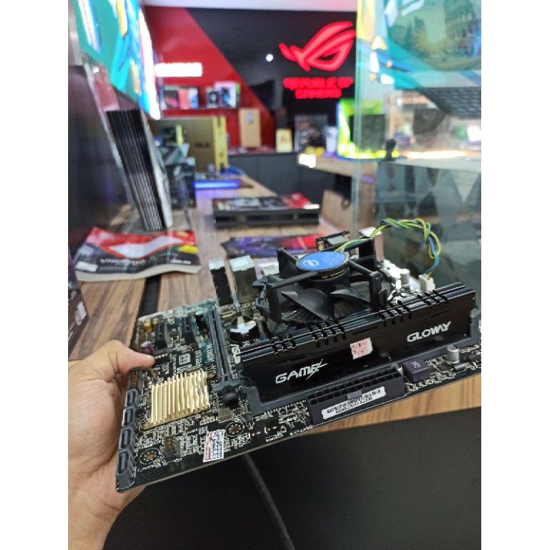 Paketan murah Motherboard Asus H110M soket 1151 Proce Core i3 7100 Gen7 ram 8gb ddr4 plus fan ori