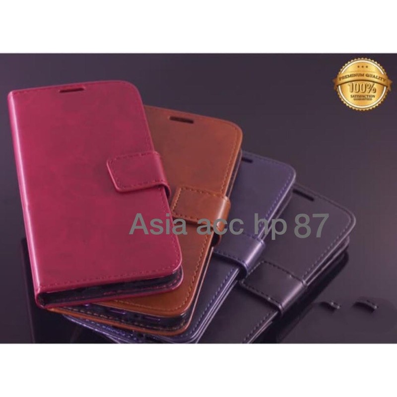 infinix Smart 4 / Smart 5 / Zero 8 Flip Cover Wallet Leather Case Dompet