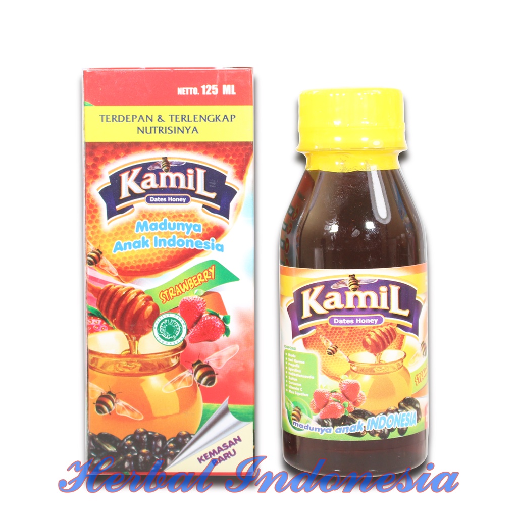 Madu Anak Kamil Rasa Strawberry Isi 125ml - Dates Honey Terlengkap Nutrisinya