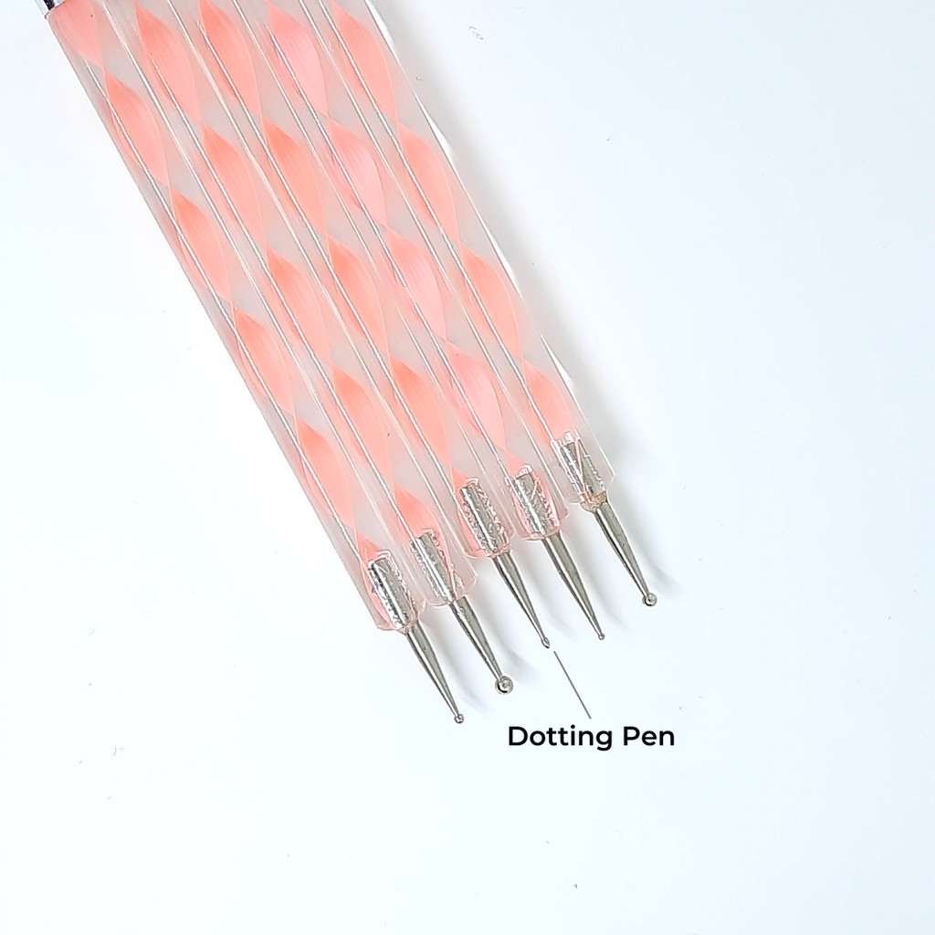 Brush Dual dotting silicone spiral set Nail Art tools