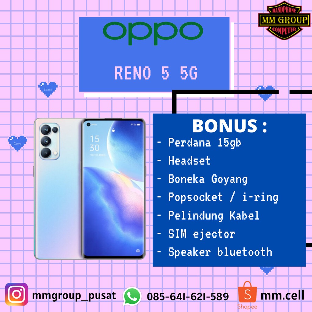 HP OPPO RENO 5 5G RAM 8/128GB