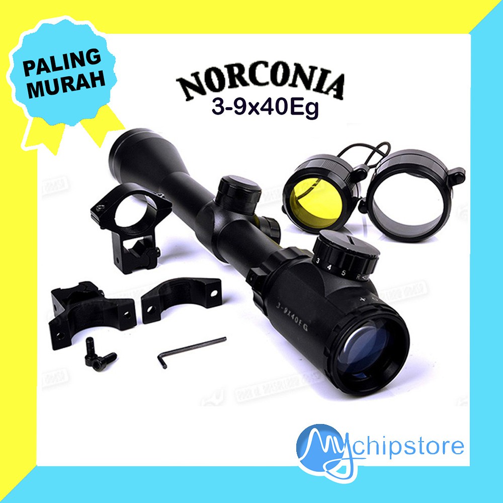 Telescop Senapan NOCONIA 3-9X32EG Teropong Senapangg Angin