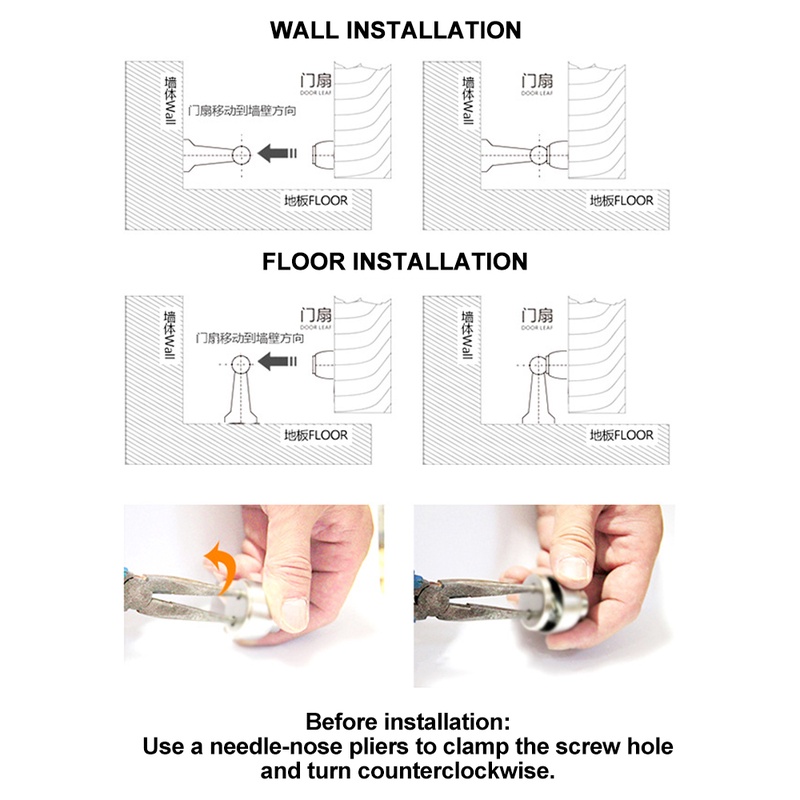 Door Stop Stopper Holder/INDOKERAN - Door Stop Magnet/Stainless Steel Premium Grade 304/bebas pukulan dan bebas pukulan