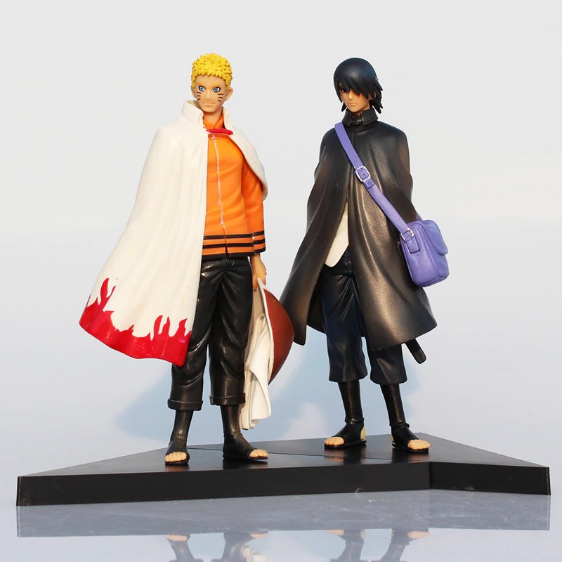 Naruto Movie The Last Uzumaki Sasuke Uchiha Figures Anime Toy 2 pcs New 16cm 6/"