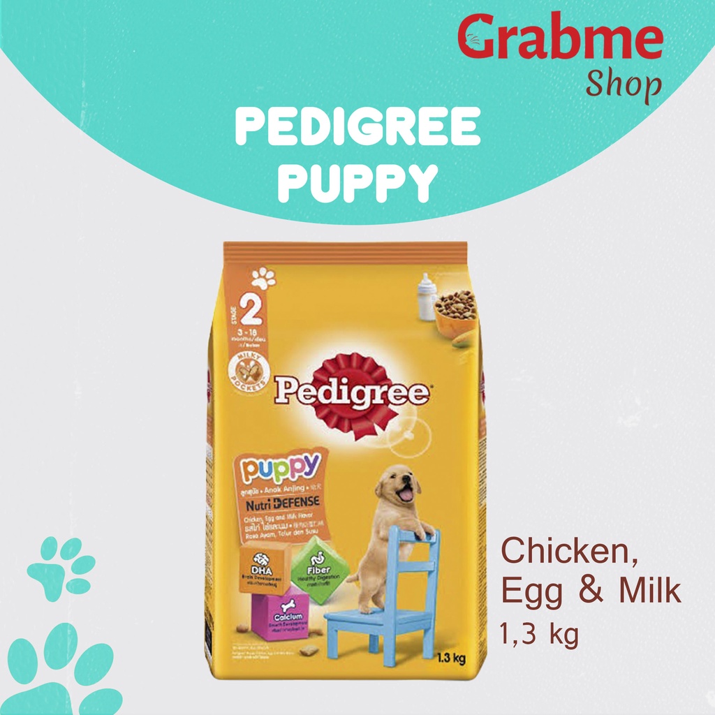 Makanan Anjing kering murah Pedigree Puppy 1,3 kg