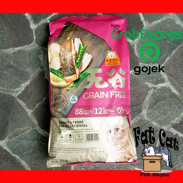 Makanan kucing Kitchen Flavor BEAUTY 8Kg Grainfree Gojek Grab Only