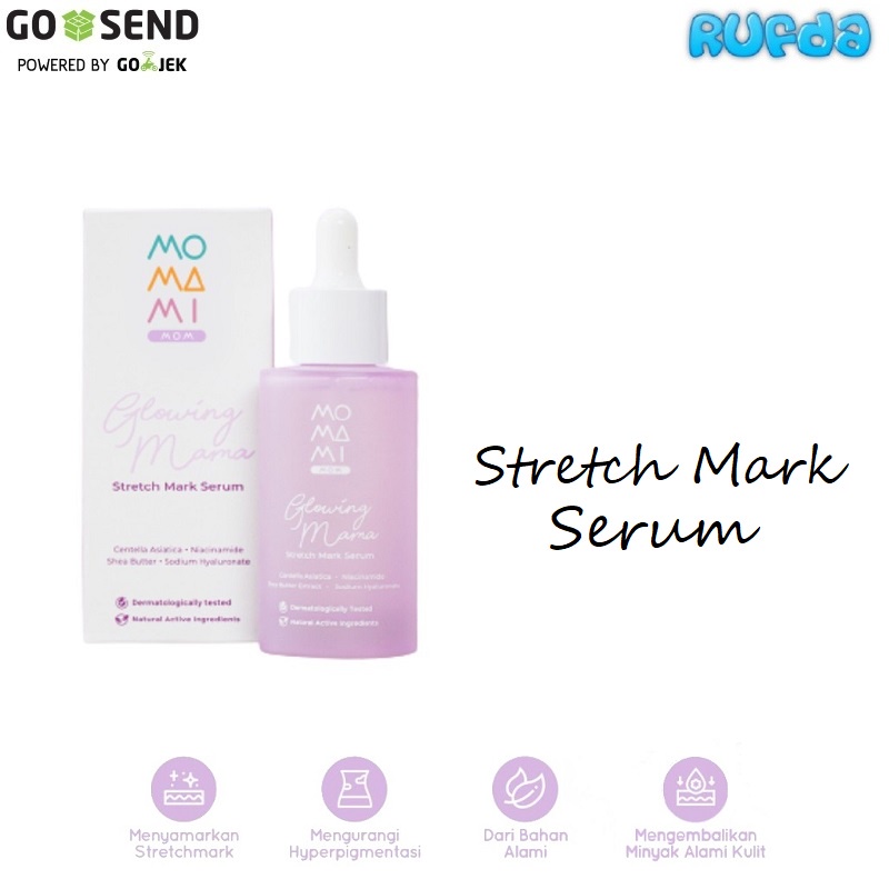 Momami Mom Glowing Mama Stretch Mark Serum Menghilangkan dan Membuat Warna Kulit Kembali Merata