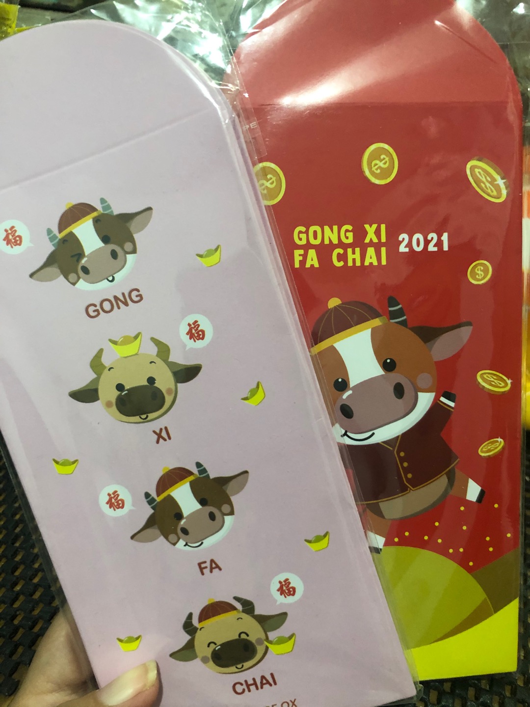 Angpao Imlek 2021 Shio Kerbau Ukuran  Panjang (uang Tidak Dilipat)