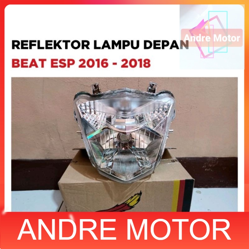 Reflektor Lampu Depan Beat FI Esp 2016 - 2018 MERK GERONIMO