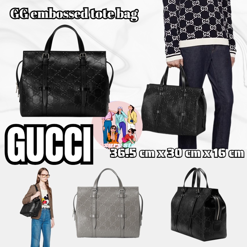 Tas jinjing timbul GUCCI GG/gaya terbaru/kulit penuh/tas tangan/tas selempang/tas bahu