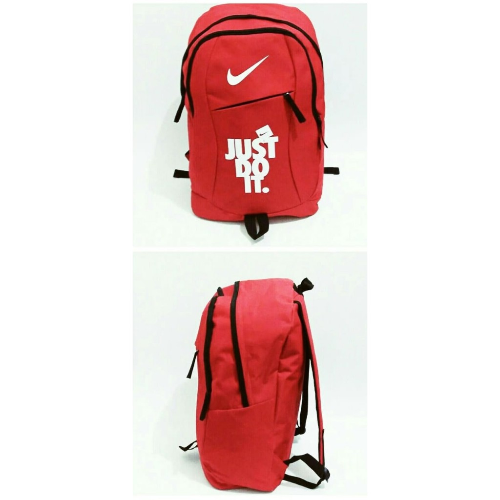 TAS RANSEL NIKE PRIA WANITA REMAJA ANAK SEKOLAH KULIAH KERJA NONGKRONG BLACK LAPTOP JUST DO IT