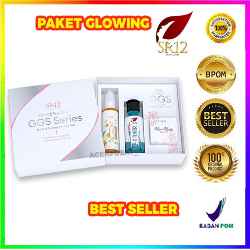 GLOW GLASS SKIN SERIES SR12 / GGS SR12 / PAKET GLOWING BPOM / MENCERAHKAN &amp; MENGHILANGKAN FLEK HITAM