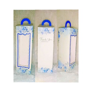 

Box botol 7x7x21 souvenir Soft blue ivory (Biru kotak)