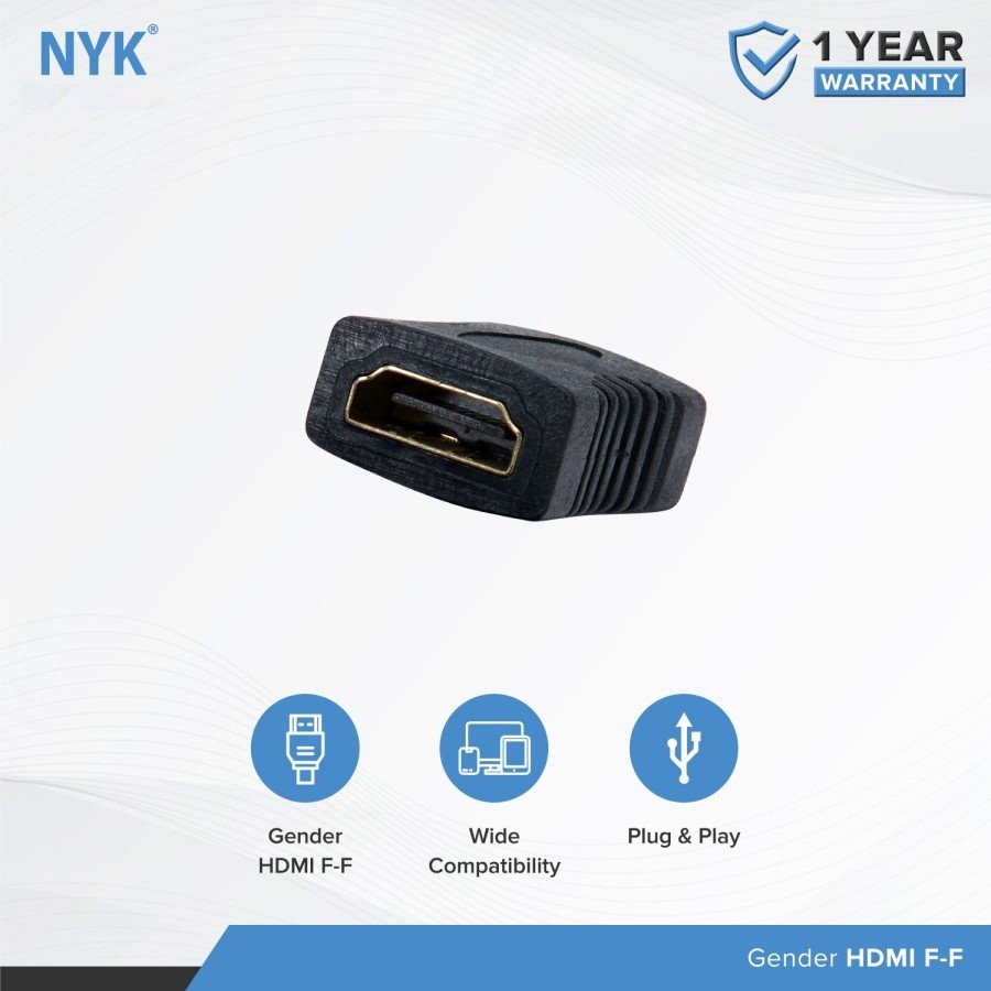 Sambungan (Gender) HDMI F-F NYK / Converter Gender HDMI F/F NYK