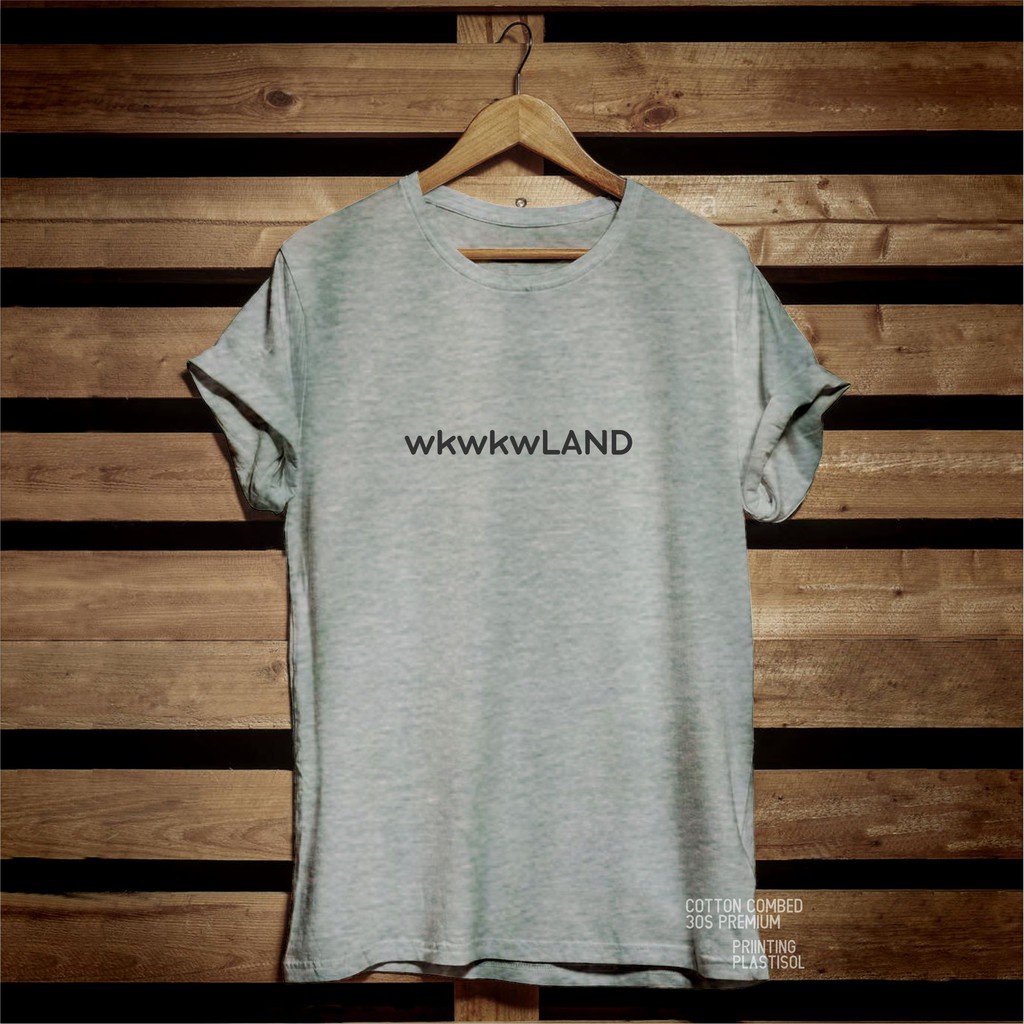 KAOS DISTRO PRIA&quot;WKWK LAND&quot;cotton combed 30s