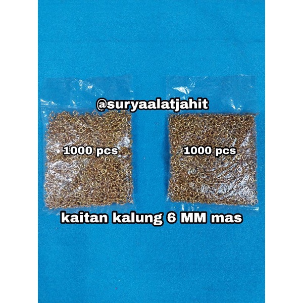 kaitan kalung 6 MM mas (100pcs @ rp.450) =rp.45.000/100pcs