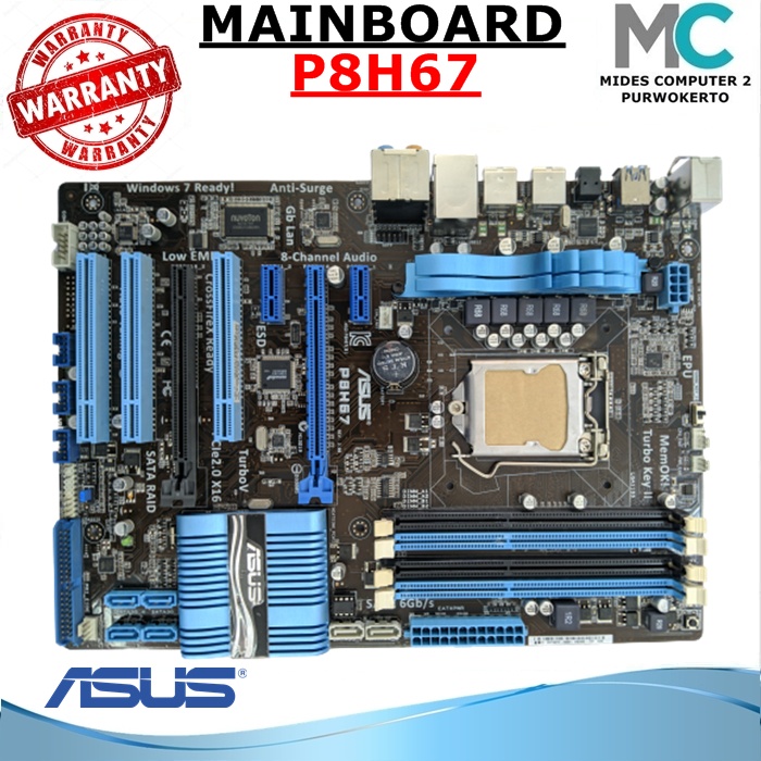 Mainboard Intel H67 Asus Soket 1155 4 Slot Ram Vga On Board