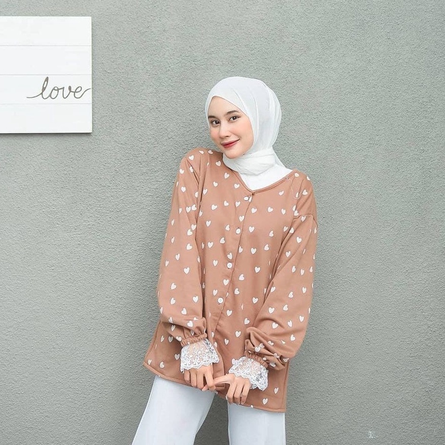 Nara Grosir - Lace Love Outer  | Fashion Terkini | Sweater Termurah