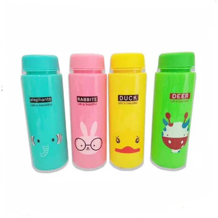 Botol Minum Anak Plastik 500 ml Motif Animal - Botol Anak - Botol Air Minum Karakter Animal Cute