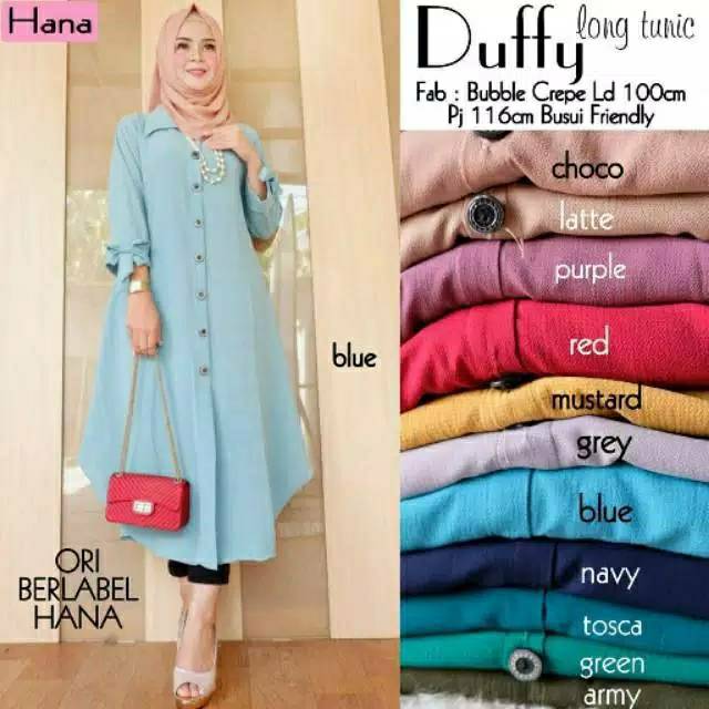 Tunik wanita/Duffy long tunik/tunik duffy/tunik terlaris/Tunik Top/