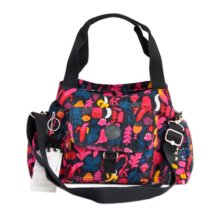 Terlaris Tas Wanita Original Kipling Felix Handbag - Black Pink