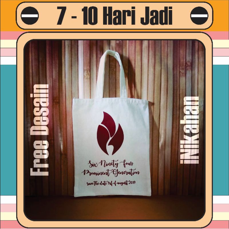 SOUVENIR WEDDING SOUVENIR PERNIKAHAN TOTEBAG BLACU SOUVENIR TOTEBAG