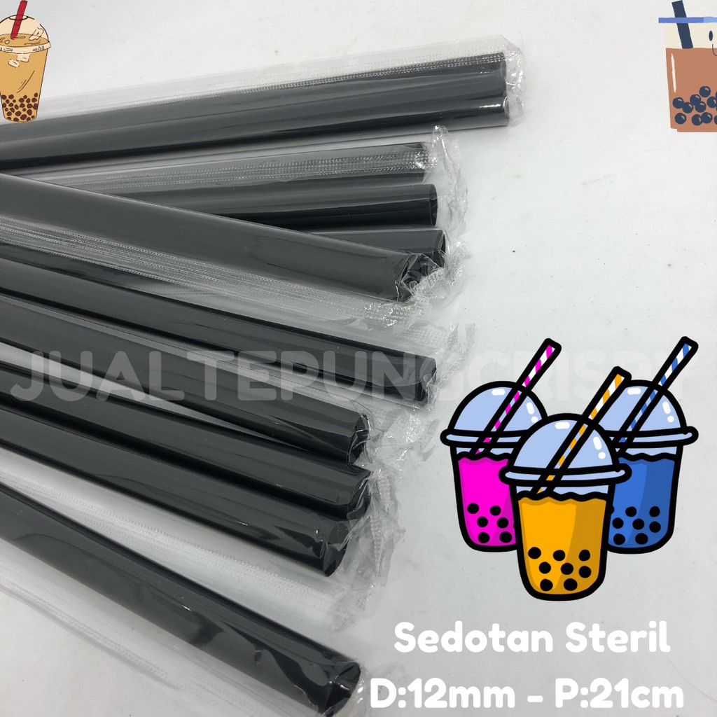 Sedotan Plastik / Sedotan Steril 12mm / Pipet Plastik @100pcs