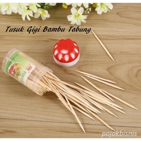 TUSUK GIGI BAMBU TABUNG / BAMBOO TOOTHPICK / TUSUK GIGI BUAH