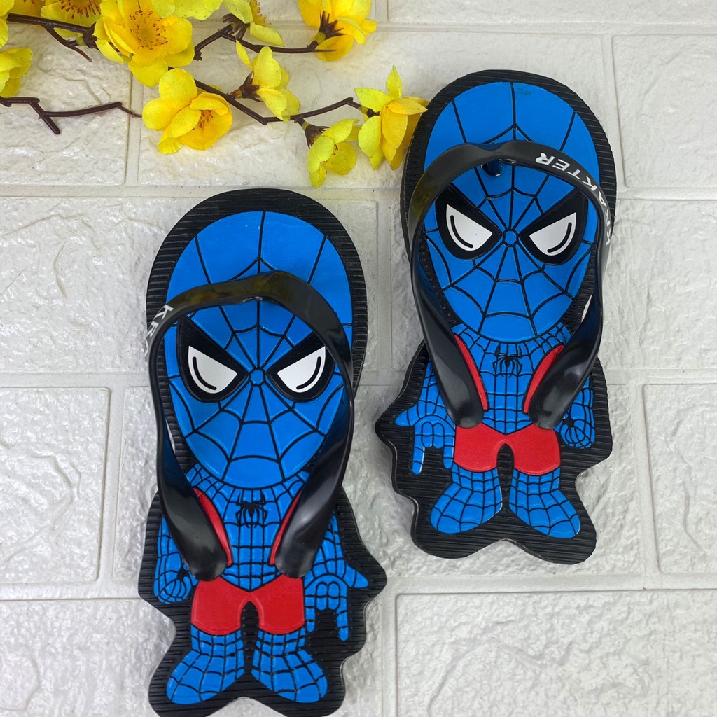 SENDAL JEPIT ANAK TIMBUL SPIDERMAN BONEKA 1-2,5 TAHUN XA05