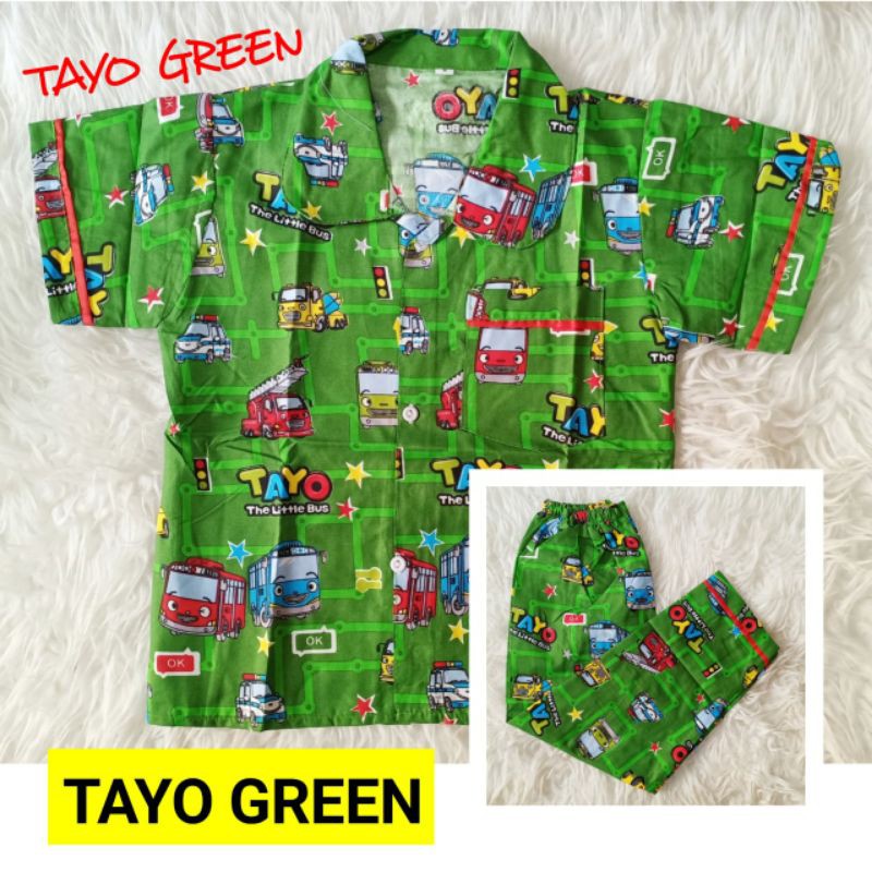 AS Piyama Anak bergambar bahan katun uk. 5-8th