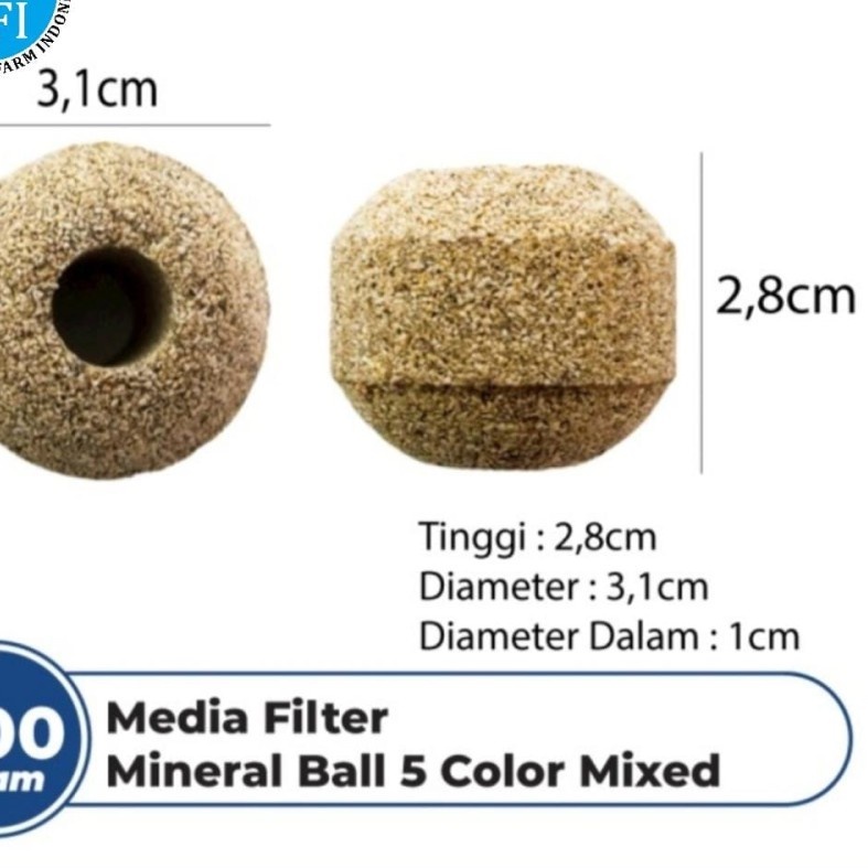 NANO BALL BIO CRYSTAL MEDIA FILTER AQUARIUM / MINERAL BALL isi 25 pcs