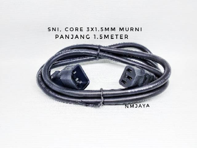 Kabel Power CPU Monitor 1.5Meter SNI inti 3x1.5mm murni C13 C14