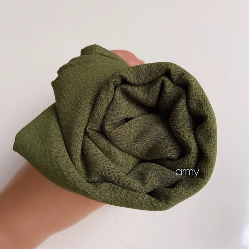 pashmina instan giona giani JAHIT TEPI RAPI / pasmina instan / hijab instan-Army