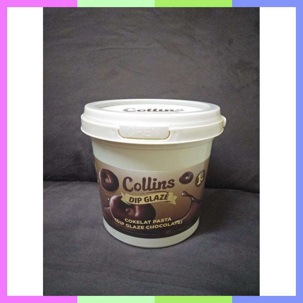 

Collins Dip Glaze Dark Chocolate 1 Kg Topping Donat Kue Roti