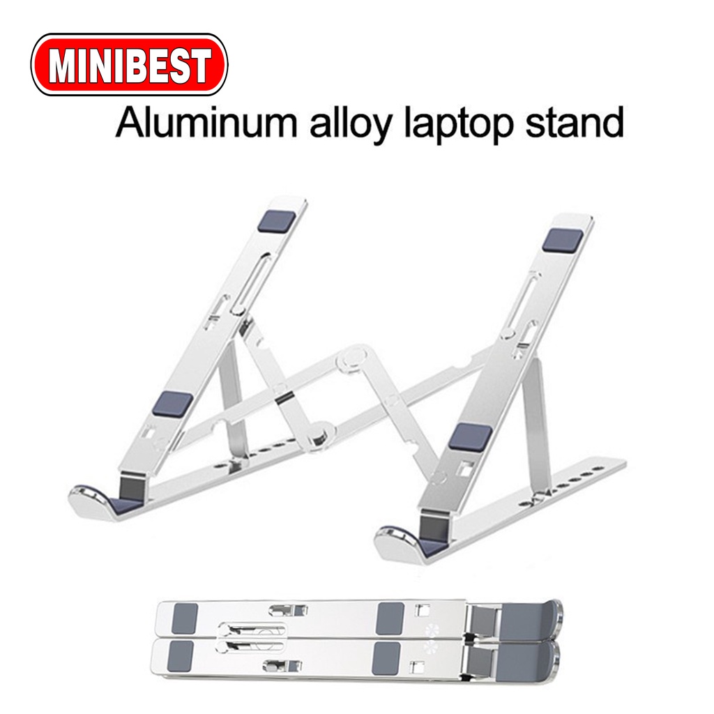 Laptop Notebook Macbook Tablet Stand Aluminium Adjustable Duduk Portable Notebook Holder LS-01