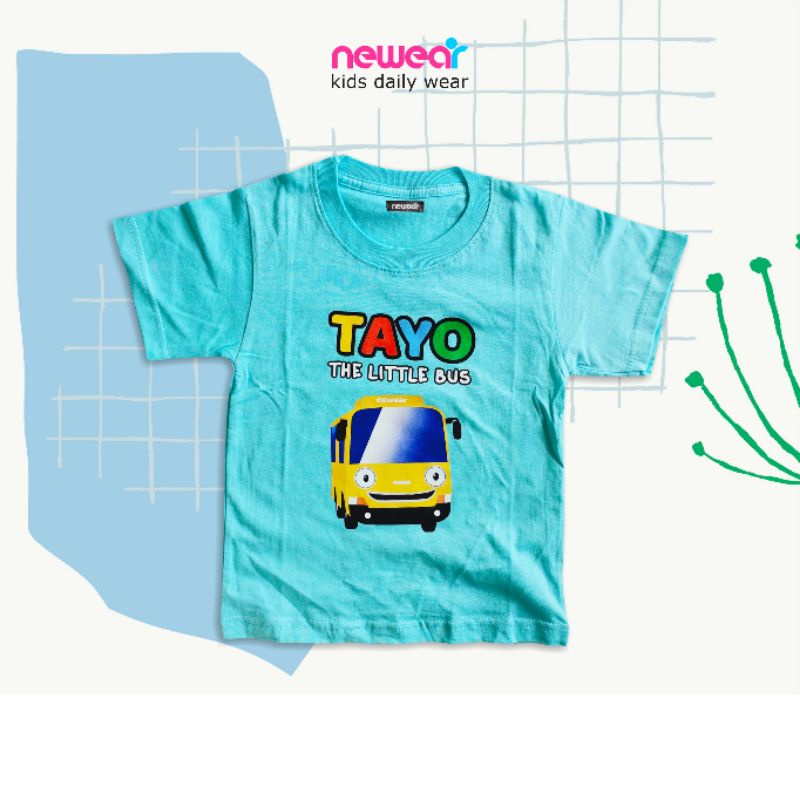 Kaos Anak Laki-laki Kaos Anak Perempuan 3 Thn Tayo