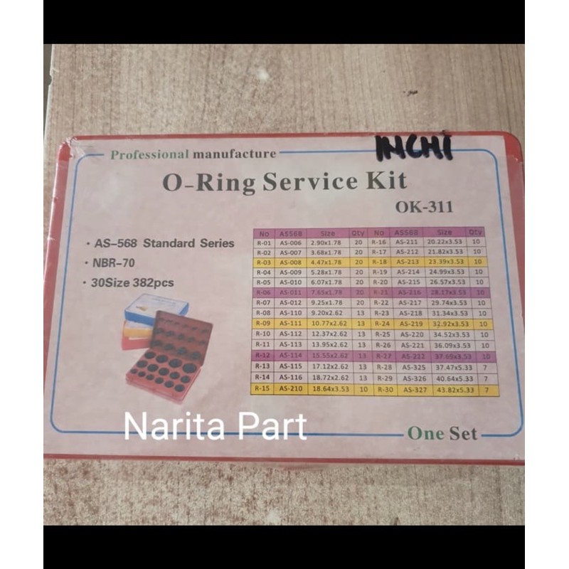 Oring Kit NBR / Oring set Inchi size / O ring