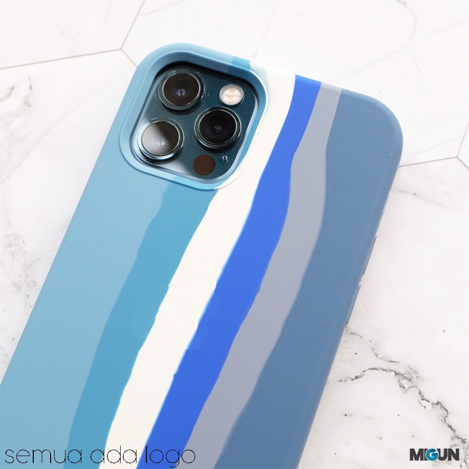 STRIPE BLUE ORIGINAL SILICONE - For Iphone 6 7 8 6+ 7+ 8+ X XR XSMAX 11 11PRO 11PROMAX 12 PRO PROMAX