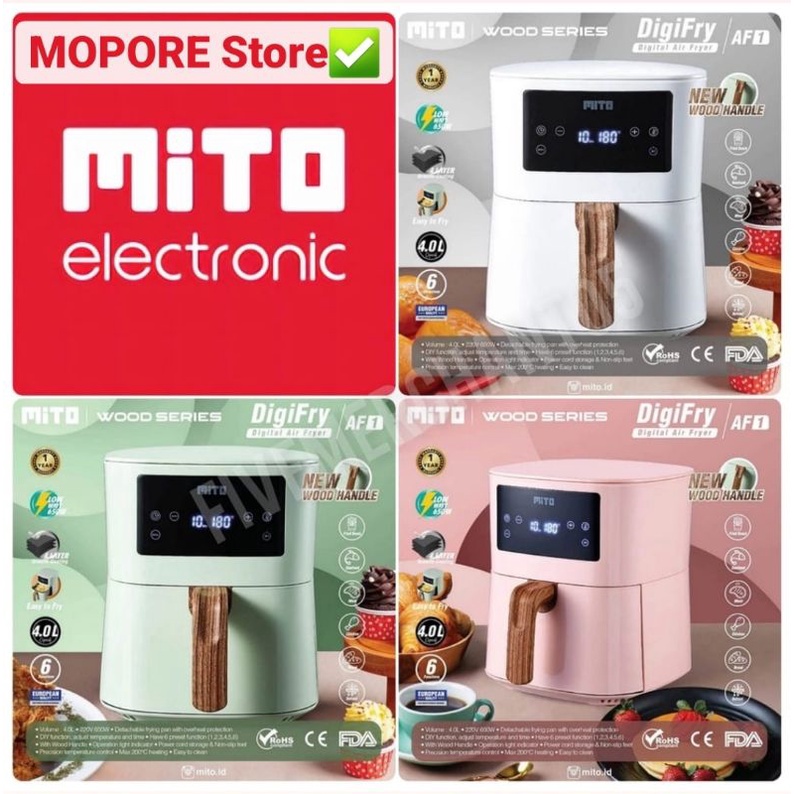 MITO Digital AIR Fryer 4 Liter  DigiFry AF1 New Wood Series