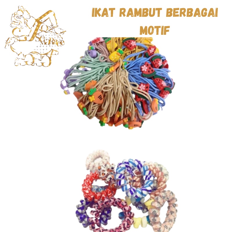 IKAT RAMBUT BERBAGAI MOTIF KARAKTER