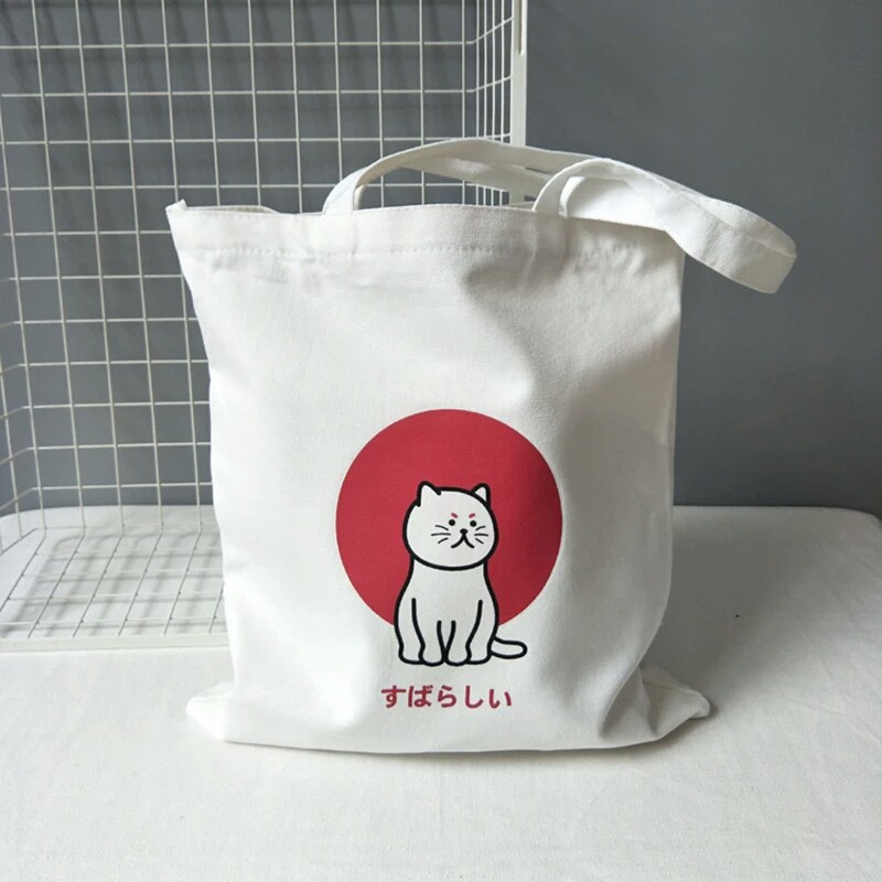 TAS_BDG - TOTEBAG KUCING BULAN SUDAH PAKAI RESLETING