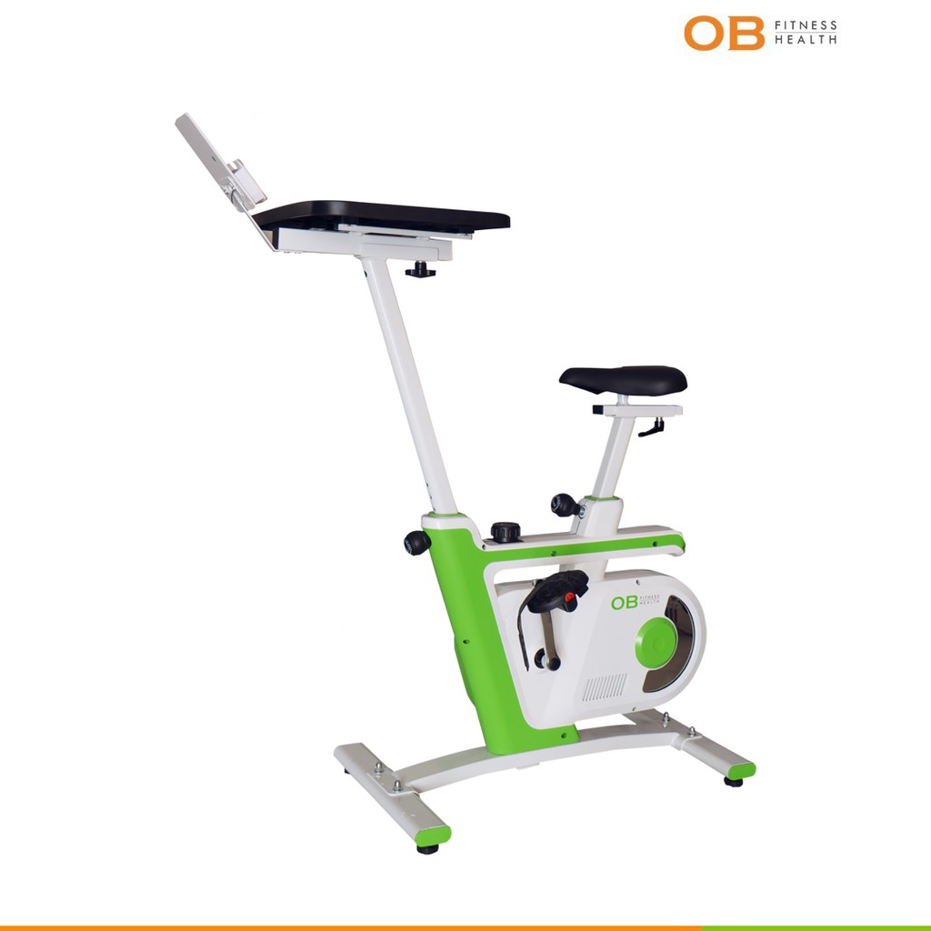 Sepeda Statis Magnetic Bike OB-6602 dilengkapi Meja Sepeda Fitness Rumah, Adjustable Seat & Meja, 8 