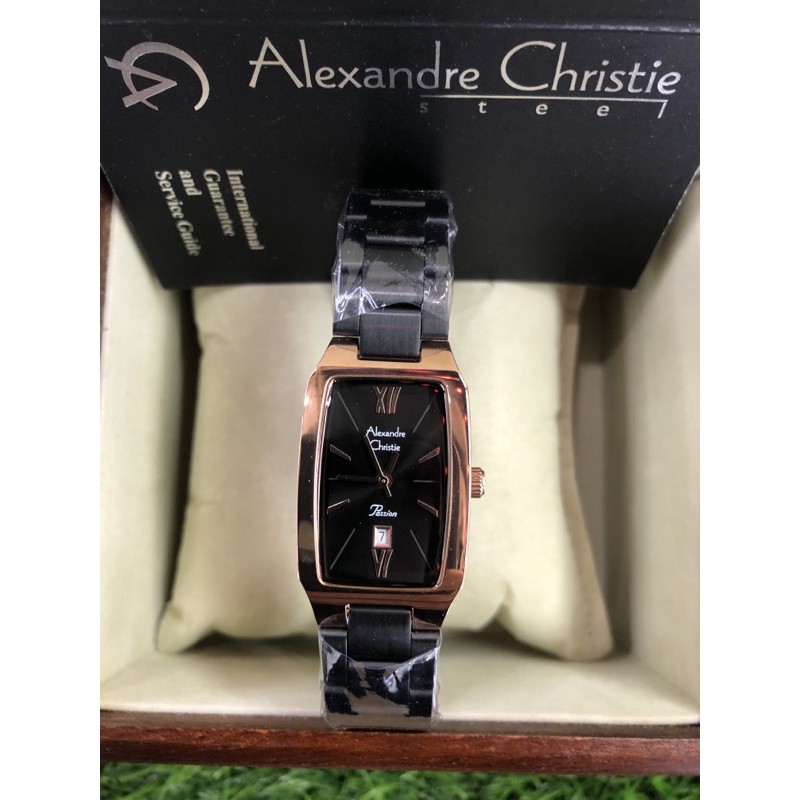alexandre christie 2455ld hitam rosegold wanita