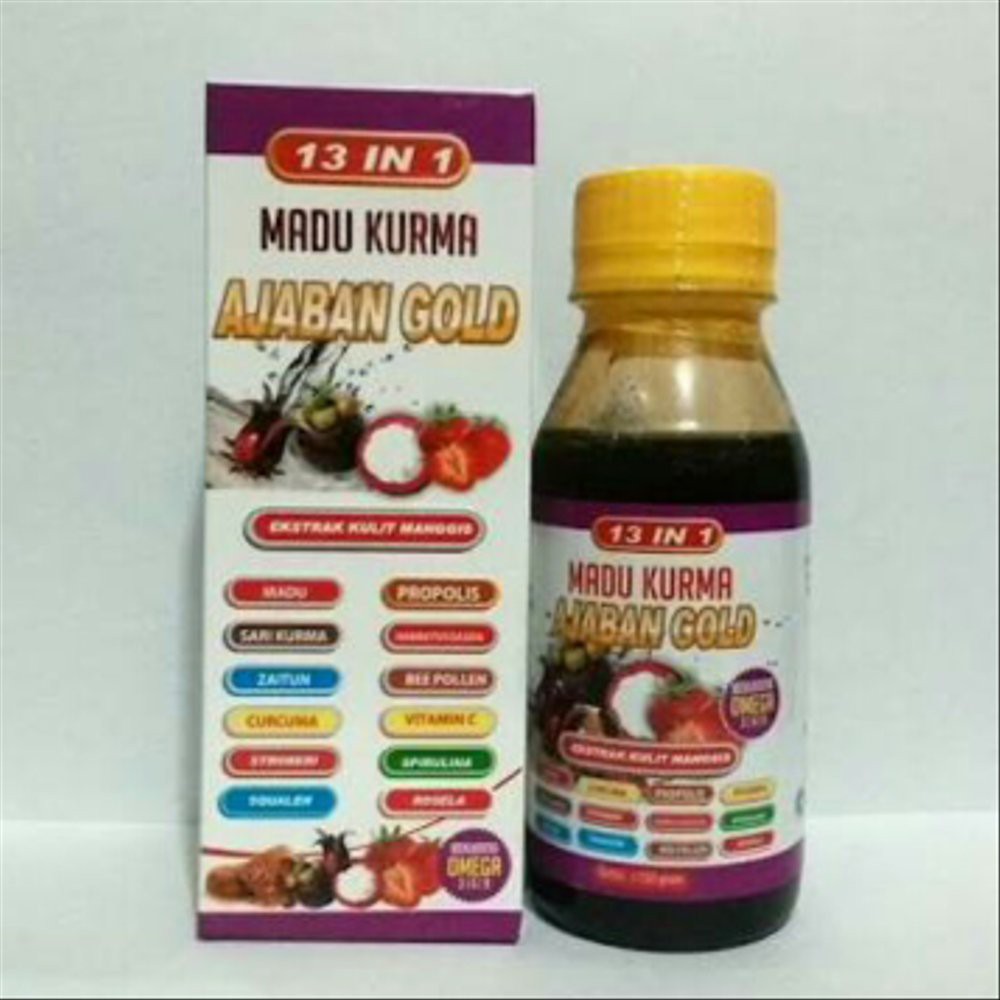 

Madu Kurma Dates Honey Original Ajaban Gold 13 in 1 isi 150 gr