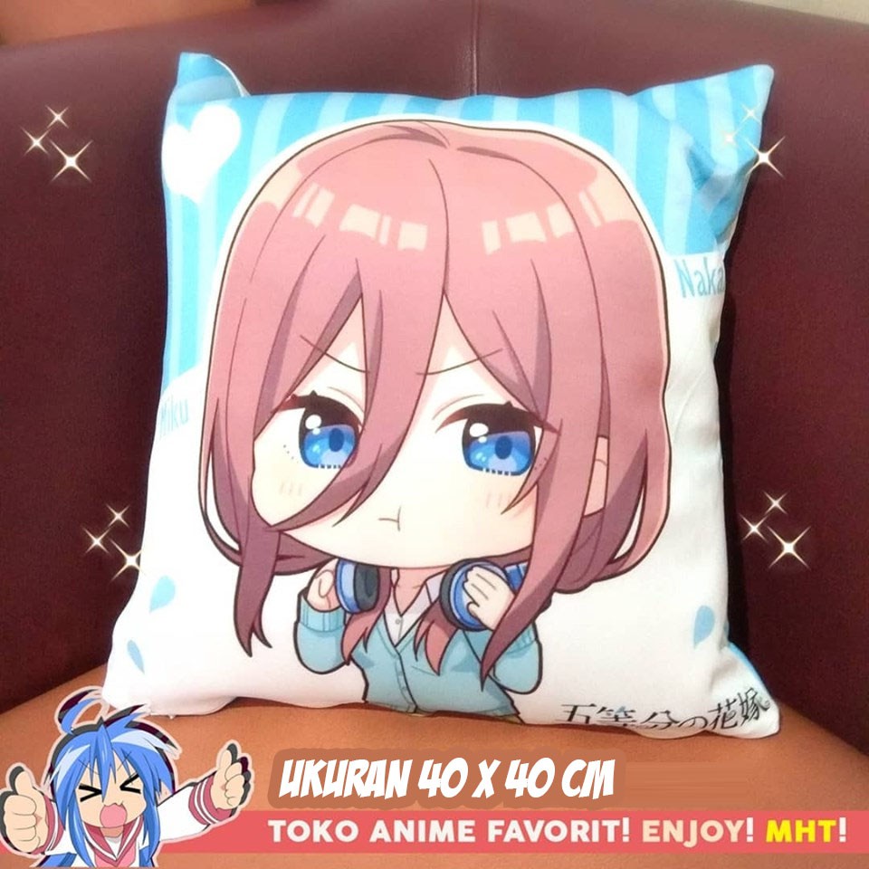 Sarung Bantal Anime - Gotoubun no Hanayome - Miku Nakano