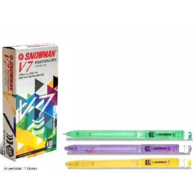 

Bolpoint Snowman V7 Lusinan - Pulpen Snowman V7 Termurah